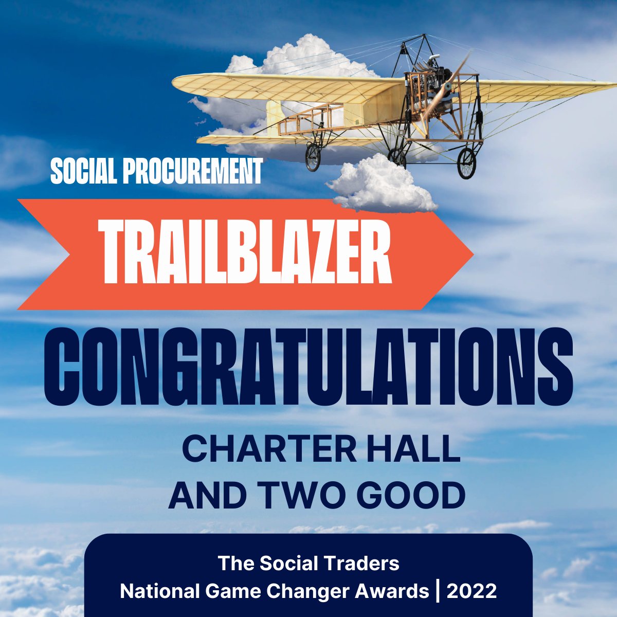 Social Traders (@socialtradersau) on Twitter photo 🎉 A huge congrats to the Social procurement trailblazer - national for 2022. Certified #socialenterprise <a href="/twogoodco/">Two Good Co</a> & <a href="/CharterHallGrp/">Charter Hall Group</a> truly embody #socialprocurement best practice, joining forces to demonstrate how innovation can empower #Business4Good. bit.ly/3vrtBbp👈 🎉 A huge congrats to the Social procurement trailblazer - national for 2022. Certified #socialenterprise <a href="/twogoodco/">Two Good Co</a> & <a href="/CharterHallGrp/">Charter Hall Group</a> truly embody #socialprocurement best practice, joining forces to demonstrate how innovation can empower #Business4Good. bit.ly/3vrtBbp👈