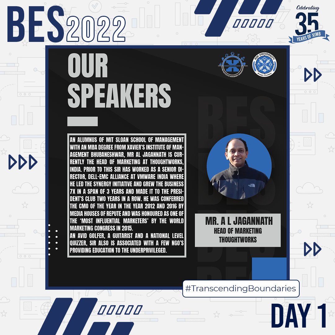 ximb_official's tweet photo. XIM, Bhubaneswar, is glad to host https://t.co/OKrZ5ZodZ1 Jagannath at BES’22. He is the Head of Marketing at ThoughtWorks India. He is an alumnus of the MIT Sloan School of Management & XIM, Bhubaneswar, and was honored with the CMO of the year award in 2012 & 2016.
#XIM #BES22 https://t.co/zSNBObvqCk