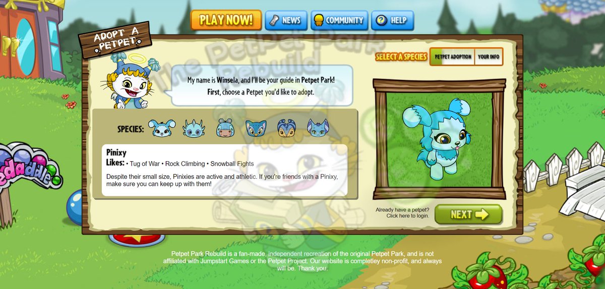 PPPRebuild's tweet photo. Additionally, here's a screencap of the page itself! With the actual UI we've created, you can select your petpet and your petpet can even move! It's still a work in progress but we're working diligently to refine it. https://t.co/uAgGXyMAGg