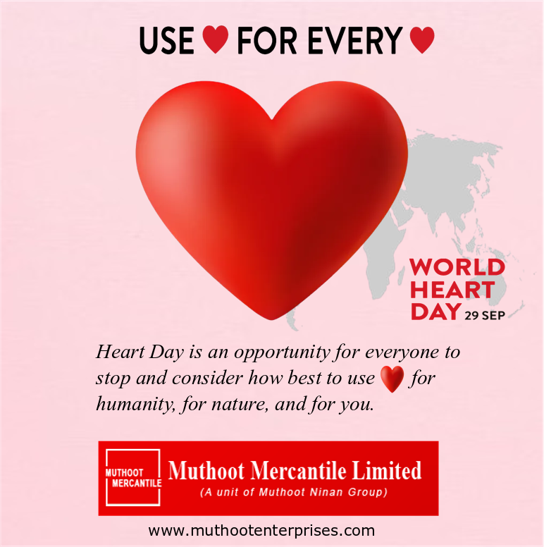 MuthootLtd's tweet photo. #WorldHeartDay is an opportunity for everyone to stop and consider how best to use your heart for humanity, for nature, and for you.

#UseHeart #worldheartday #useheart❤️ #useheartforhumanity #useheartfornature #useheartforyou #UseHeartForEveryHeart 

 #muthootmercantile https://t.co/wDsolqQDad