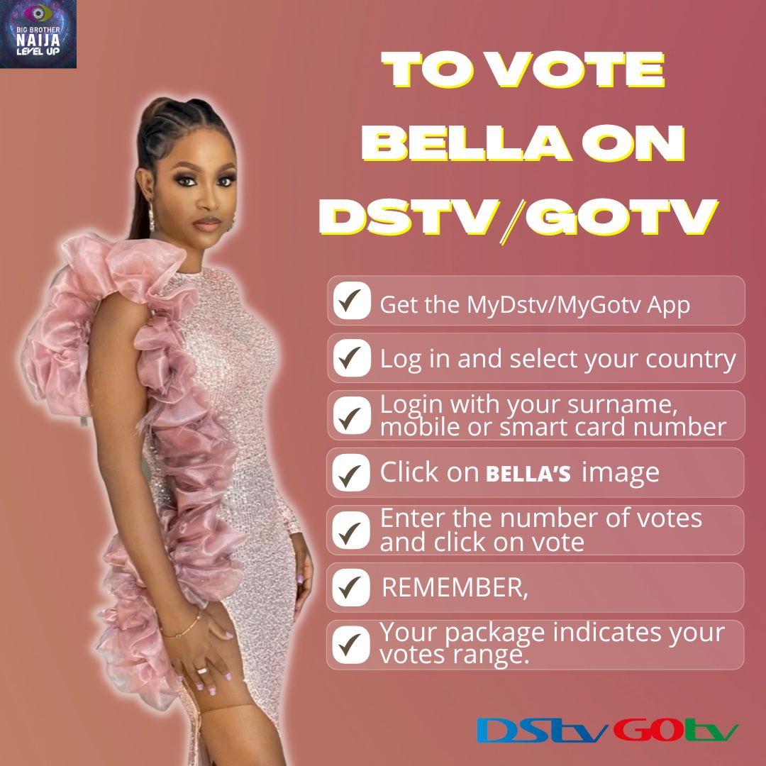 Today is another day to continue voting Bella.

#VoteBella
#BBNaija