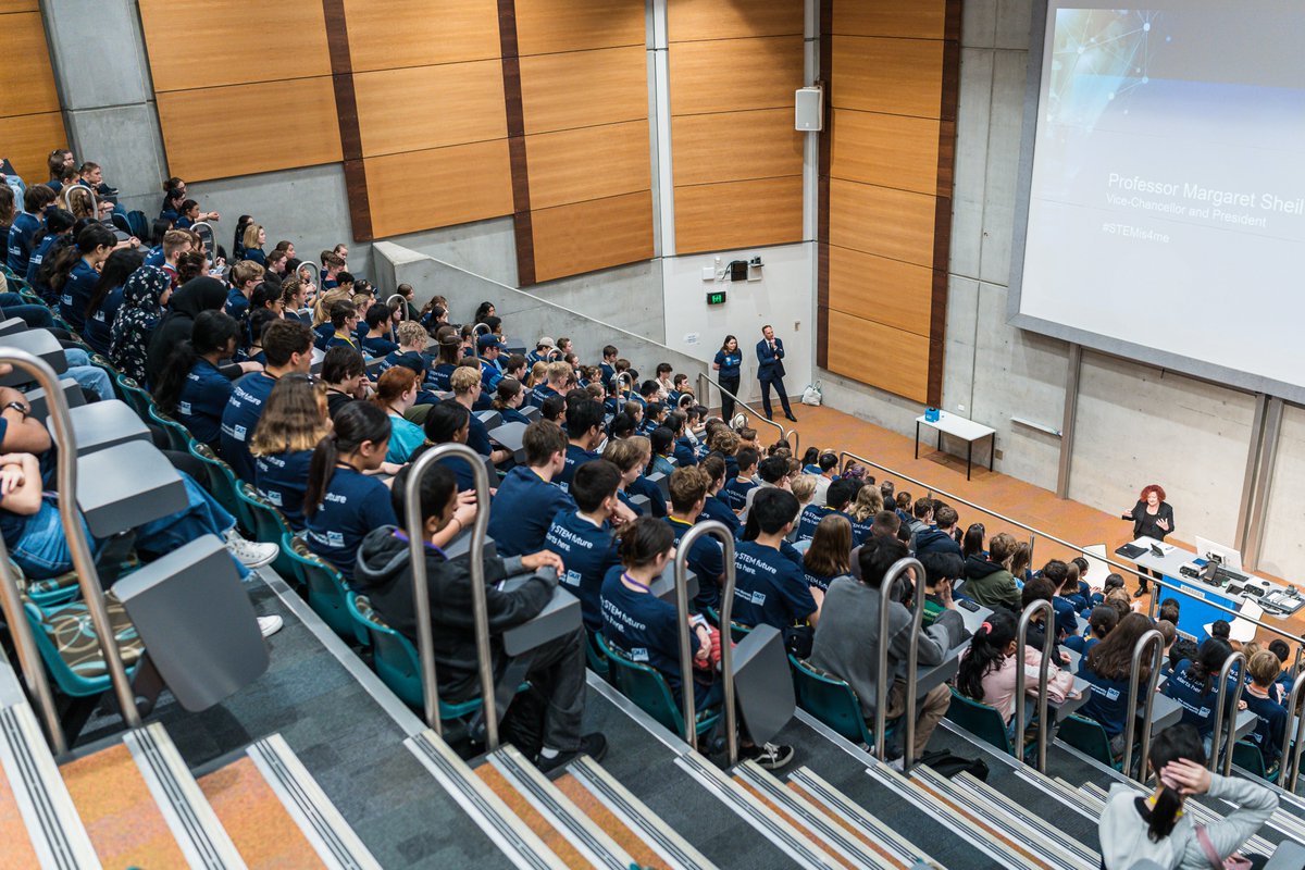 QUT's tweet image. Year 11 and 12 students are participating in #STEM taster practicals in engineering, health and science and also conference-style sessions. #QUTScience #QUTEngineering #QUTHealth #QUT