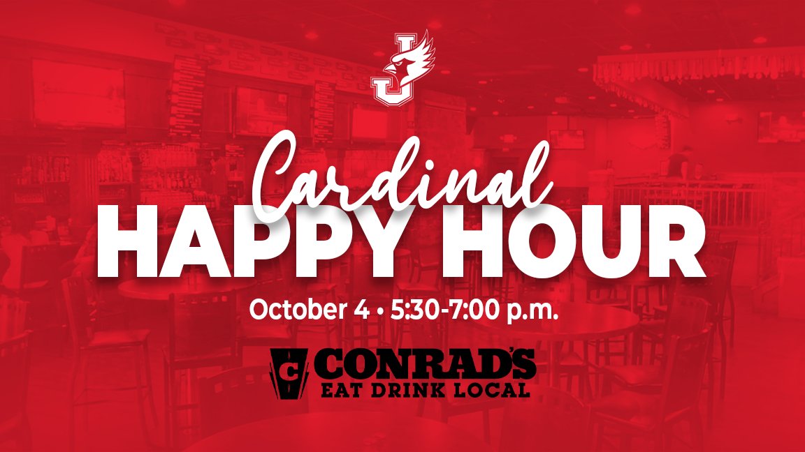 It's almost time for another Cardinal Happy Hour!

Join us tomorrow at <a href="/Conrads816/">CONRAD'S</a>!