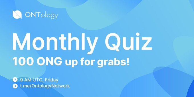 Starting now 🙌 Now the gang for the monthly quiz and win yourself some $ONG 🤑 