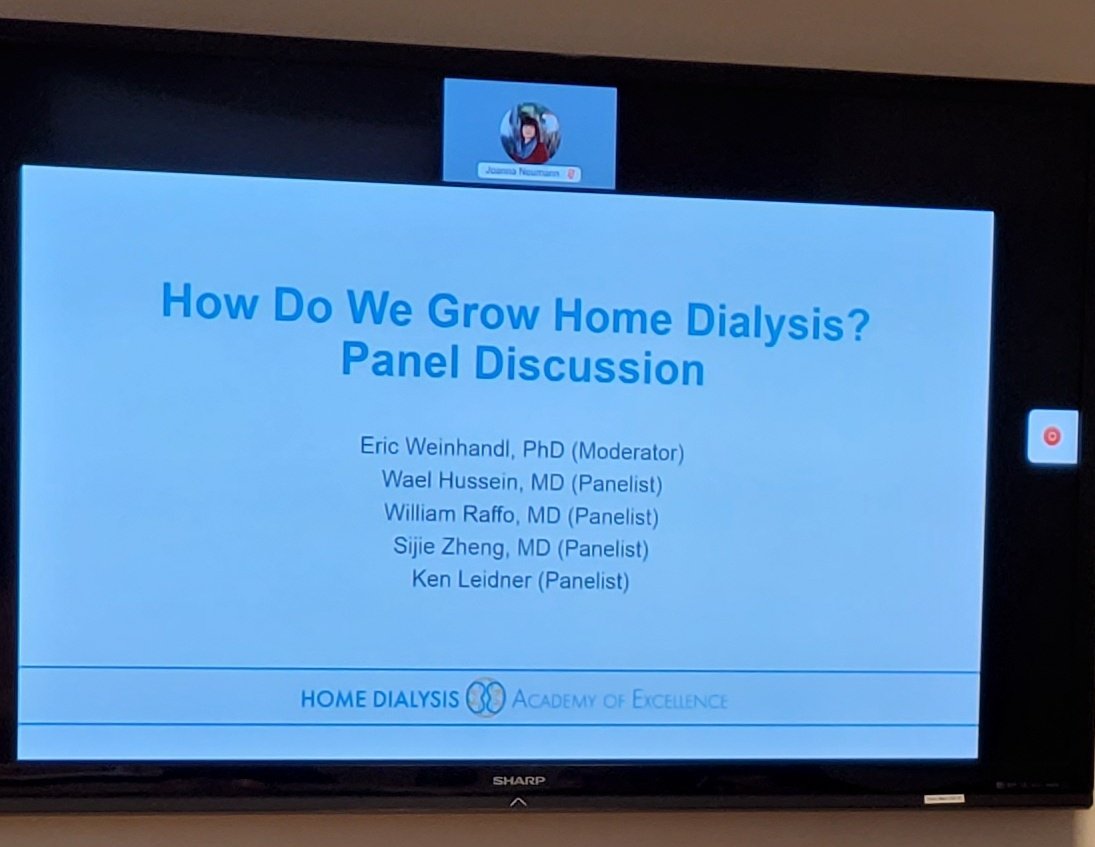 dr_nikhilshah's tweet photo. @eric_weinhandl
What about the older patients? Are they still eligible for #HomeDialysis ?
Joanna RN -
Yes! Absolutely!
Some patients can do very well themselves or have families who can - gives them quality of life.
#AssistedPD is another option.
#HDAE22 (@Teknofiliac ) https://t.co/JTfeDuOewy