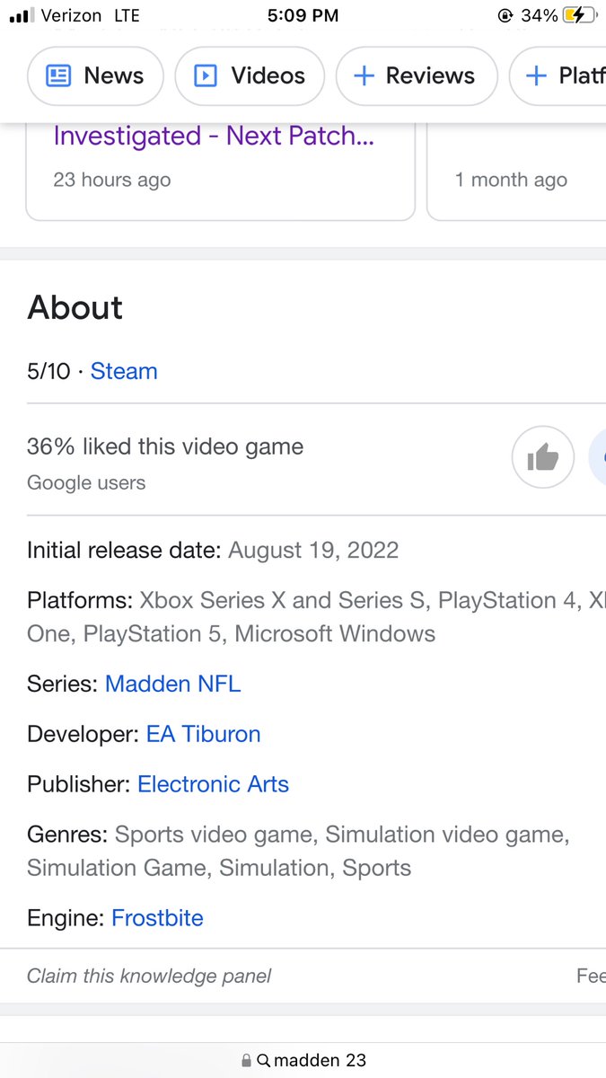 MaddenFixerMan's tweet photo. “JoHn WoUlD bE HaPPy WitH ThIs GamE”

Yeah right. 64% of ratings are negative. @MaddenNFLDirect 

@ClintOldenburg @EAMaddenNFL 

#FixMaddenFranchise #Madden23 #Chargers #NFL #Reviews #Awful #Problemz https://t.co/V7Rh91RGfk