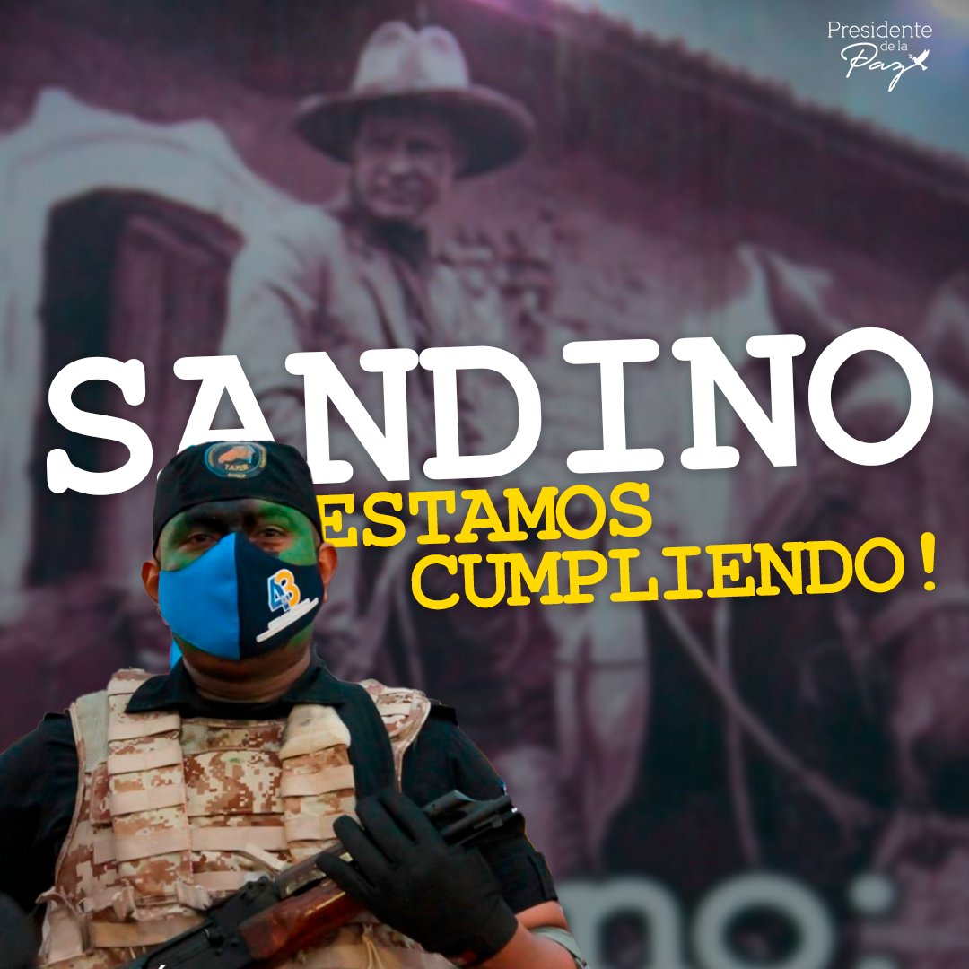 ¡Sandino, estamos cumpliendo! PATRIA Y LIBERTAD!