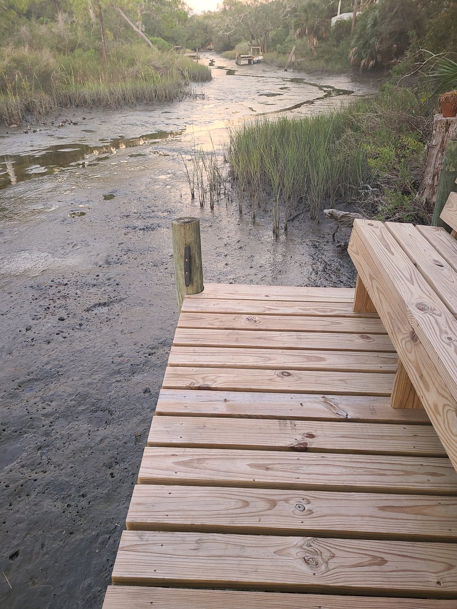 dfadool's tweet photo. #Hurricane_Ian sucked water dry from #alligatorpoint nearly 350 miles away in north florida panhandle!  This is even high tide. W @jfadoollab - nature is amazing. https://t.co/EDUtZanzKF