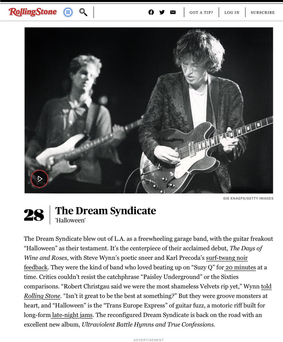 Thanks to @RollingStone for including us with some cool pals and heavy hitters on this list.