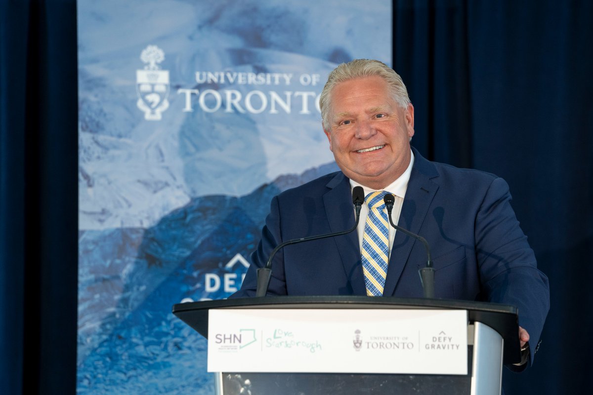 SHNFoundation's tweet photo. $50 million will be donated to our @SHNcares hospitals - the largest gift in SHN history. $25 million will help build a brand new medical school at @UTSC  - training future doctors, nurses and health practitioners right here in Scarborough. https://t.co/sbtD2xta4r