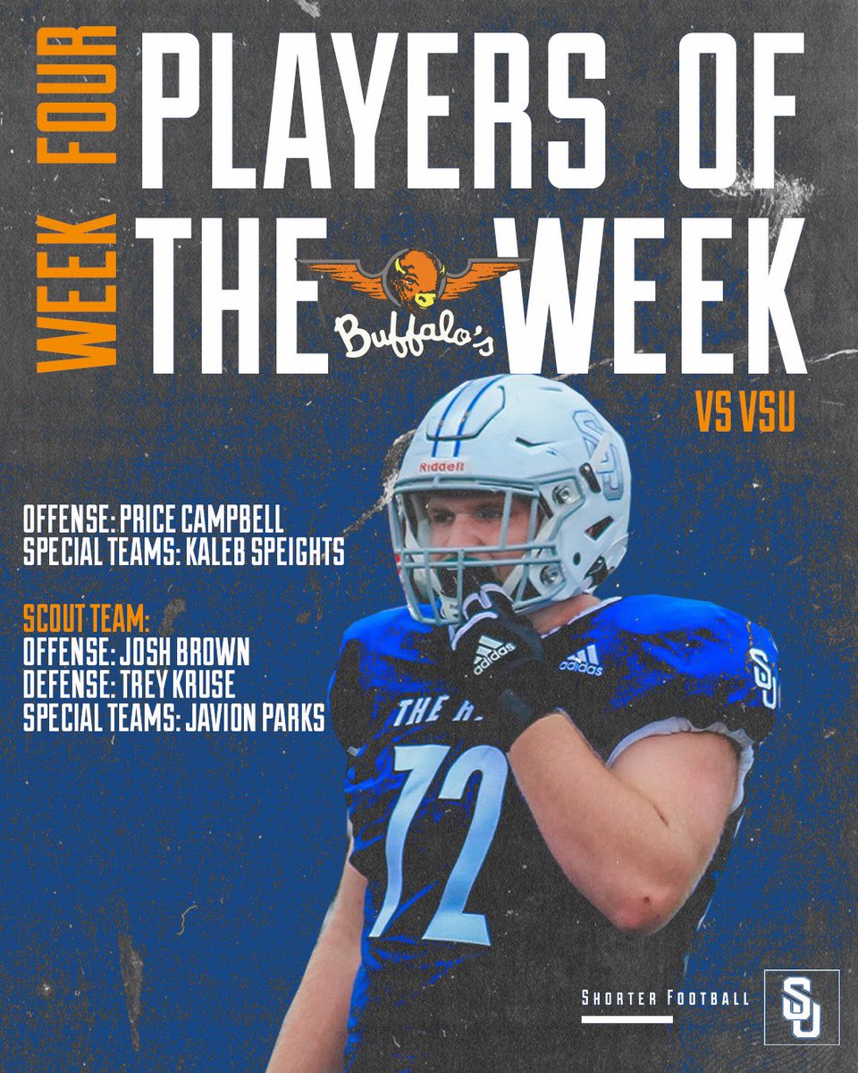 Our players of the week from the contest against Valdosta State.

#BelieveInTheMission | #FlyHawks