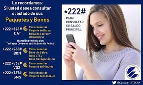 Consultar saldos de bonos y paquetes por códigos USSD.
<a href="/ETECSAGranma/">Bayamesa2025</a>