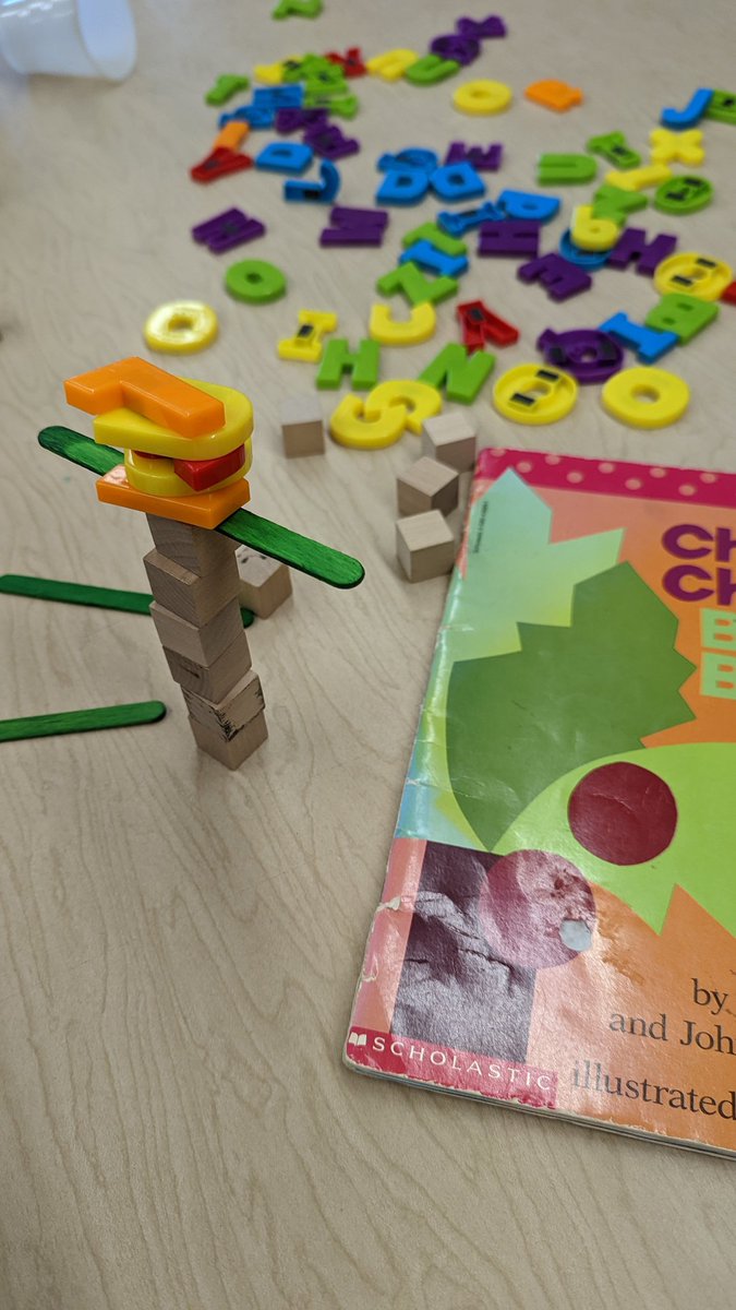 GayheadLibrary's tweet image. Kindergarten students in the Gayhead Library
built Chica Chica Boom Boom trees and tried to balance the letters in their name. Great engineering, problem solving, and perseverance by all!
@WCSDEmpowers 
@GayheadWCSD 
@ASchout10