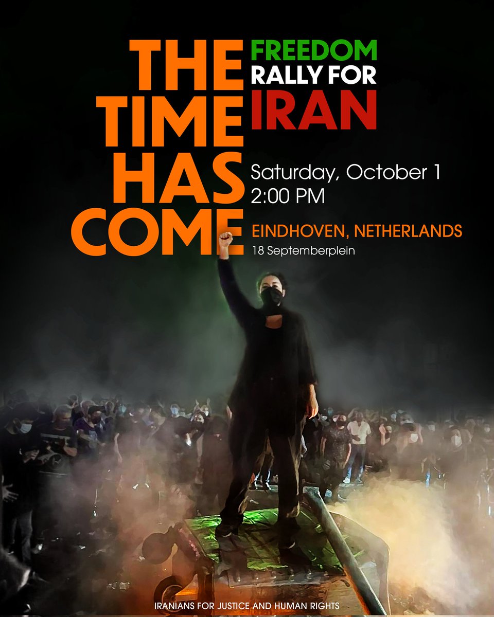 وقتش رسیده است.

آیندهوون هلند، شنبه اول اکتبر‌.

#دادخواهی
#مهسا_امینی
#OpIran