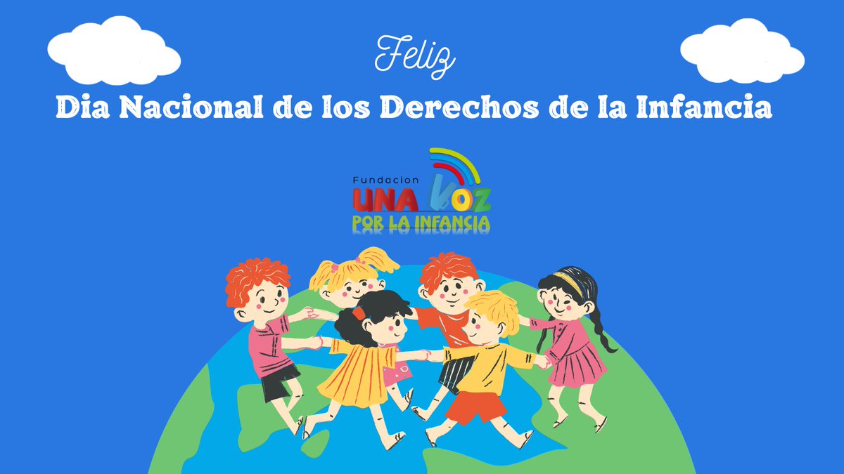 Hoy celebramos el Día Nacional de los Derechos de la Infancia. Todas las niñas y los niños tienen derechos y debemos respetarlos. 👦👧