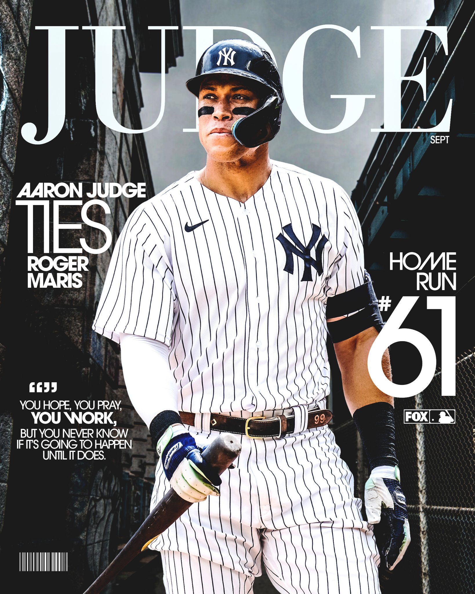 FOX Sports MLB on Twitter "6⃣1⃣💥 Aaron Judge ties Roger Maris for the AL singleseason home