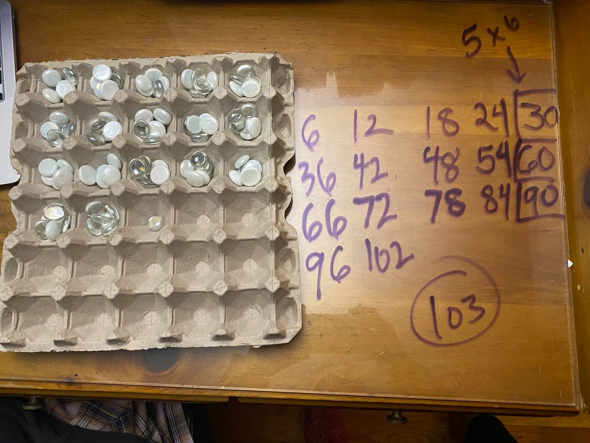 RawdingMolly's tweet photo. Number of the day inspired this #CountingCollection... it is just SO incredibly fascinating to see how kids count and organize. So many connections as we look at numbers &amp; patterns - and make predictions! #MathJoy 

Also, I want more desks &amp; spaces that we can write on easily!! https://t.co/Jf4zNHyeAJ