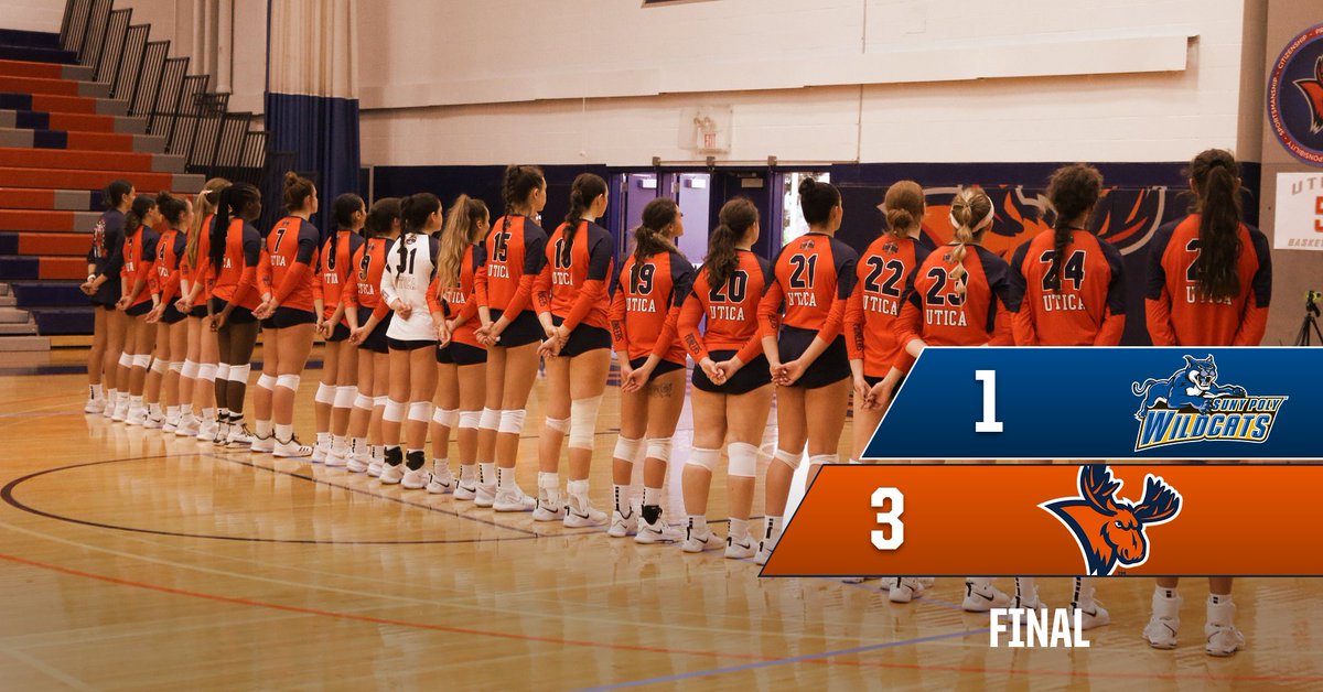 Volleyball beats crosstown rivals SUNY Poly 3-1 for the program to reach double-digit wins for the first time since 2009!