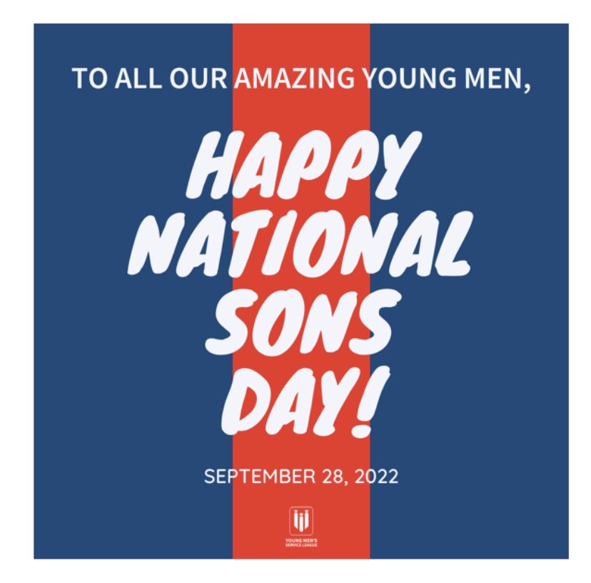 YMSLSouthlake's tweet photo. Happy National Son’s Day! Thank you for being such amazing young men! You are our future and we are so proud! ❤️💙 #ymslsouthlake #ymslheartsofservice2022 #proudmamas https://t.co/Q281GmpRWo