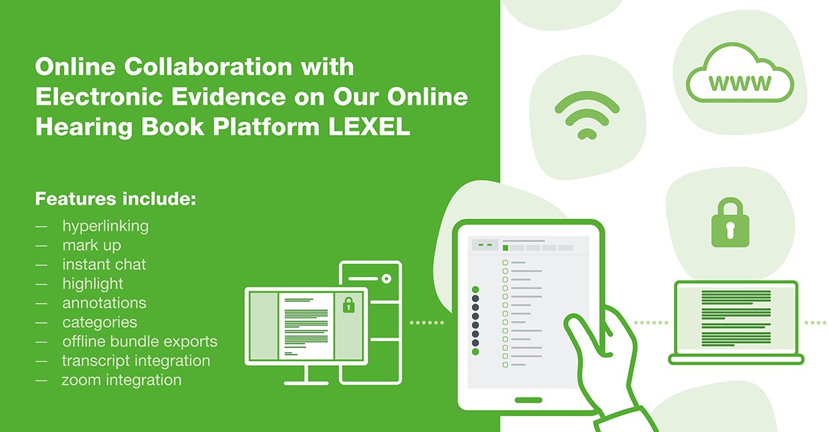 Law_In_Order's tweet photo. The foundation of a successful eTrial is using an electronic evidence platform to manage the document bundle. We offer LEXEL which has more than 200 points of security upgrades. Find out more: https://t.co/0hITgljyAi #eHearings #LEXEL #LawInOrder https://t.co/ZBEfrRiMau