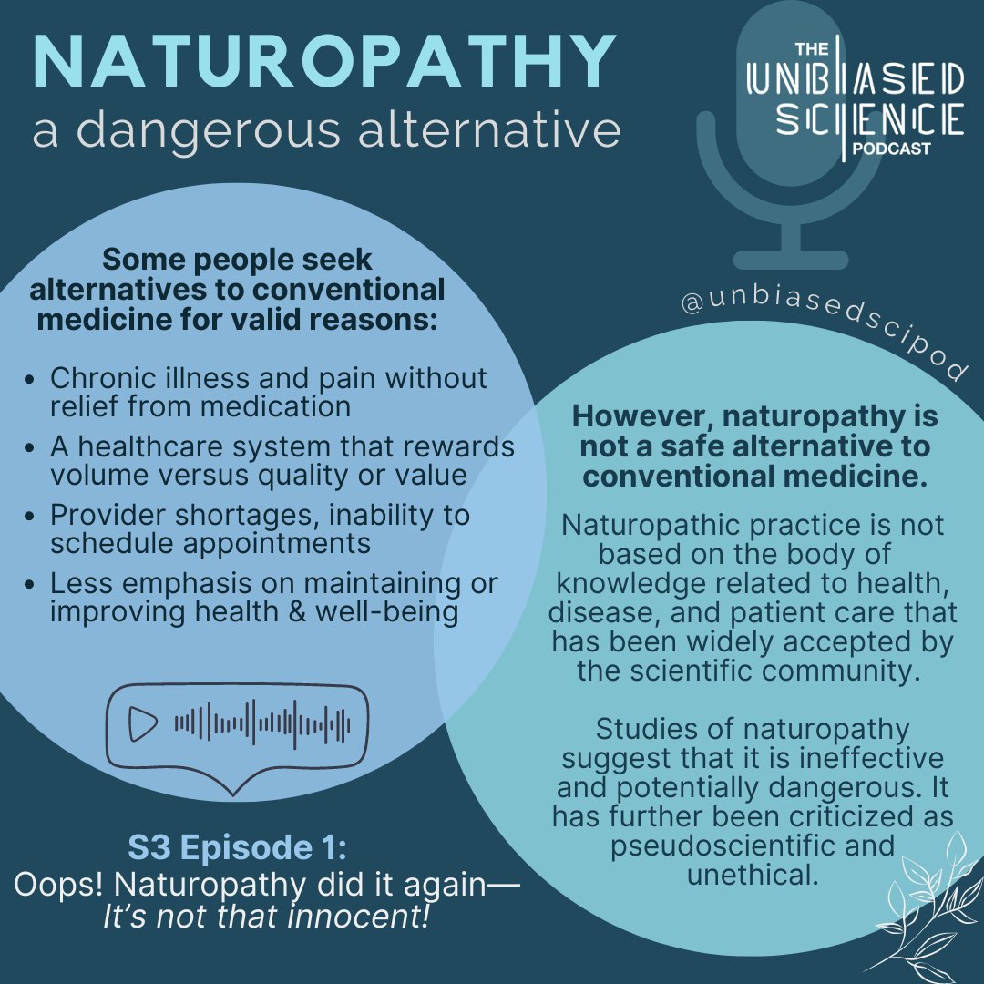Great interview on the pseudoscience that is naturopathy 👇 