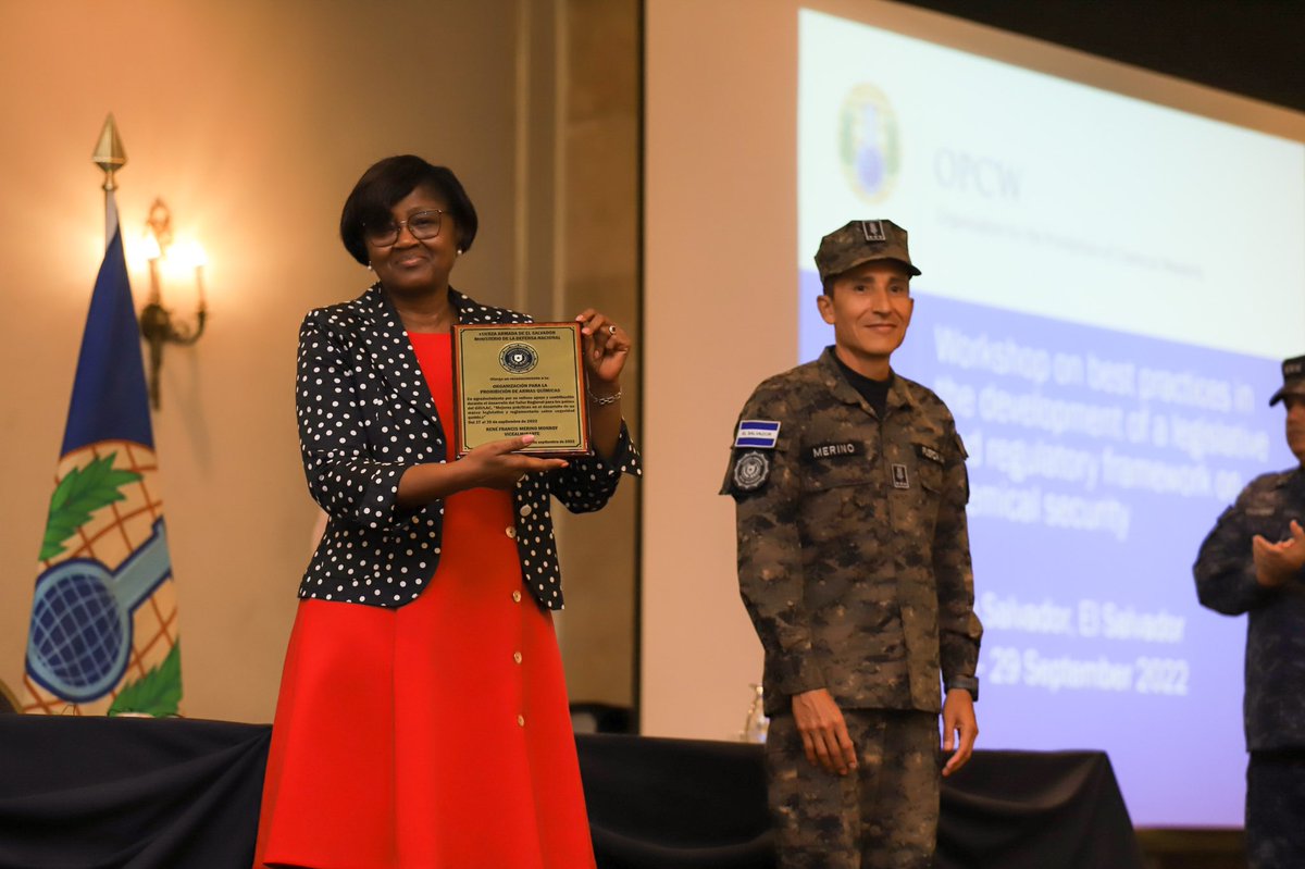 SharonRRivera's tweet photo. Excellent presentations by participants to the @OPCW Regional Workshop on Best Practices in the Development of a Legislative and Regulatory Framework on Chemical Security for GRULAC…thanks to the Government of #ElSalvador for hosting us! https://t.co/AGvt86IT6G