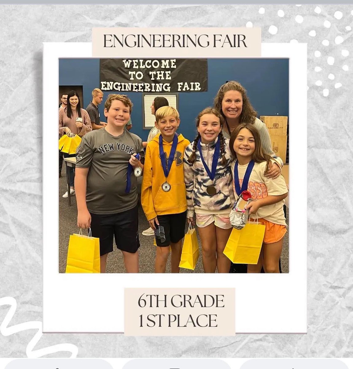 McNairMiddleSch's tweet image. Congratulations to our 6th grade Engineering Fair winners! #mustangsrun #rockitout #engineeringfair #problemsolvers