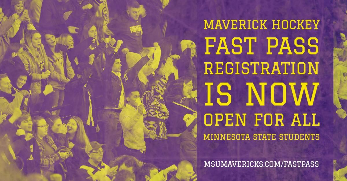 Maverick Students - Time is running out to purchase your Fast Pass for this season!  Secure yours before Sunday at msumavericks.com/fastpass