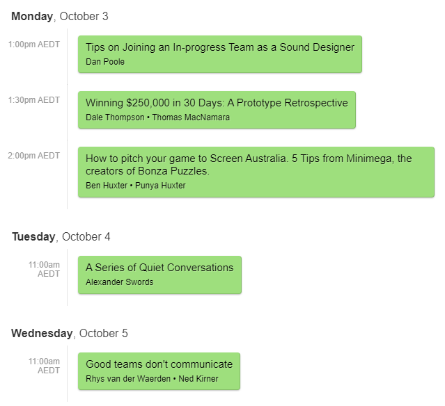 IN ADDITION to our talk at <a href="/GCAPConf/">GCAP 2024</a>, we're running a space called the '<a href="/ScreenAustralia/">ScreenAustralia</a> Local Lounge'. There will be microtalks from <a href="/Kite_Shield_Int/">Kite Shield Interactive</a>, <a href="/maxartco/">MAXART</a>, <a href="/BonzaPuzzles/">Bonza Puzzles</a>, @swordsnarrative and <a href="/EffortStarGames/">Enter the Chronosphere</a>! Plus you can play some of the games we're helping fund! 🤩