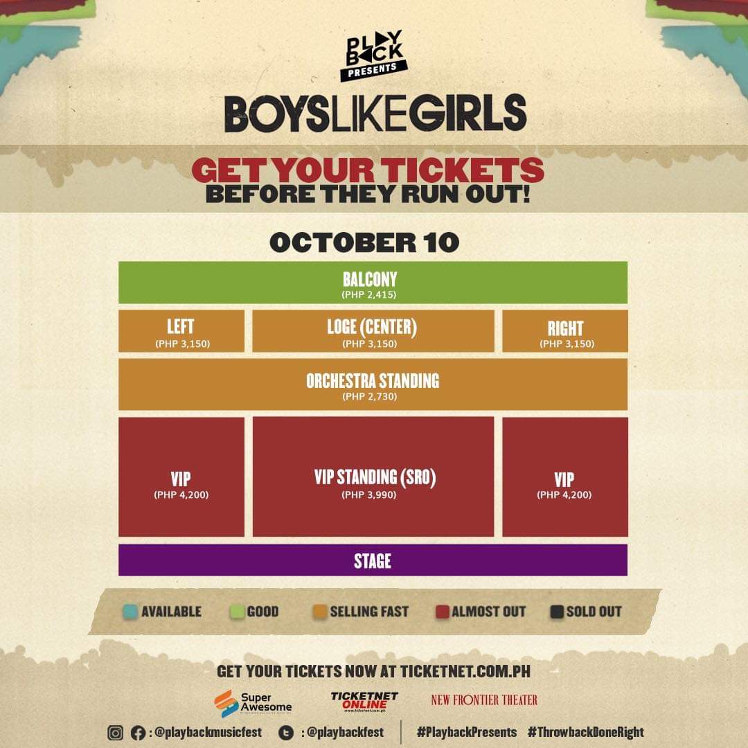 philconcerts's tweet image. Two weeks to go! BOYS LIKE GIRLS are finally performing their greatest hits live! Few tickets left at Ticketnet.com.ph and outlets.

philippineconcerts.com/concert/boys-l…

Presented by @PlaybackFest