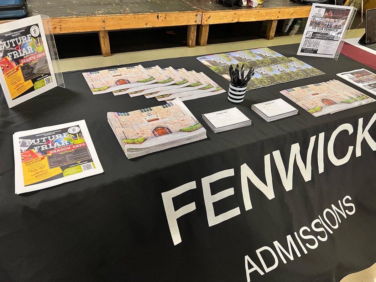 Recruitment season is in full swing for the Fenwick Office of Admissions! Catch us if you can ☺️ We hope to see some #FutureFriars of the Class of 2027 at our upcoming fairs and school visits!