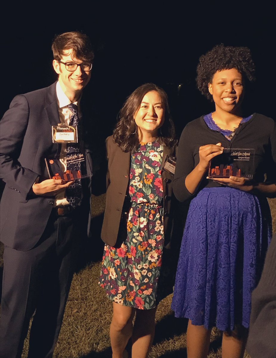 So proud to represent <a href="/CodeRVA1/">CodeRVA Regional HS</a> and celebrate our TWO winners at the annual <a href="/rvatechcouncil/">rvatech/</a> Gala!  Thank you to @generalelectric and <a href="/Google/">Google</a> for sponsoring these awards! #WeAreCodeRVA