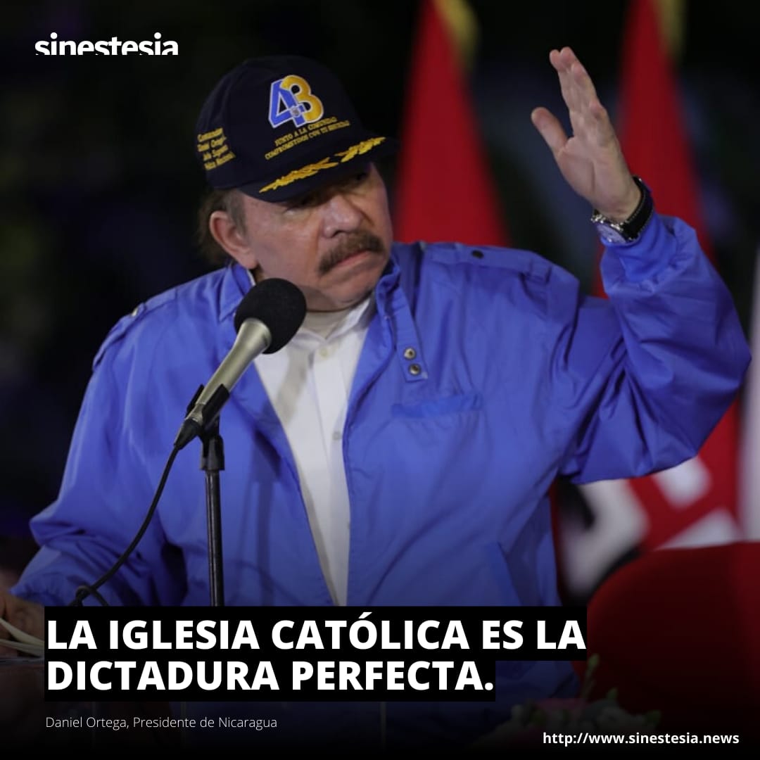 Comandante Daniel Ortega afirma que la iglesia católica es la dictadura perfecta. #PatriaBenditaYLibre #HayPatriaHaypaz