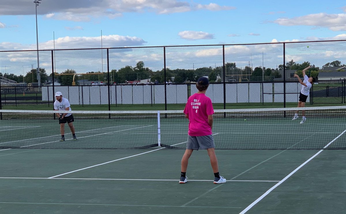 TCTIGERS's tweet photo. TC defeats Waldron 5-0 in Sectional action!

#1S Hutchinson (TC) d Shaw (W) 6-0 6-0
#2S Rund (TC) d Jones (W) 6-0 6-2
#3S Thomas (TC) d Young (W) 6-1 6-1
#1D Sego/Toth (TC) d Kellams/Lindsey (W) 6-3 7-5
#2D Gearlds/Brosnan (TC) d Hinchman/Thomas (W) 6-1 6-1 https://t.co/pPD5C58l0v