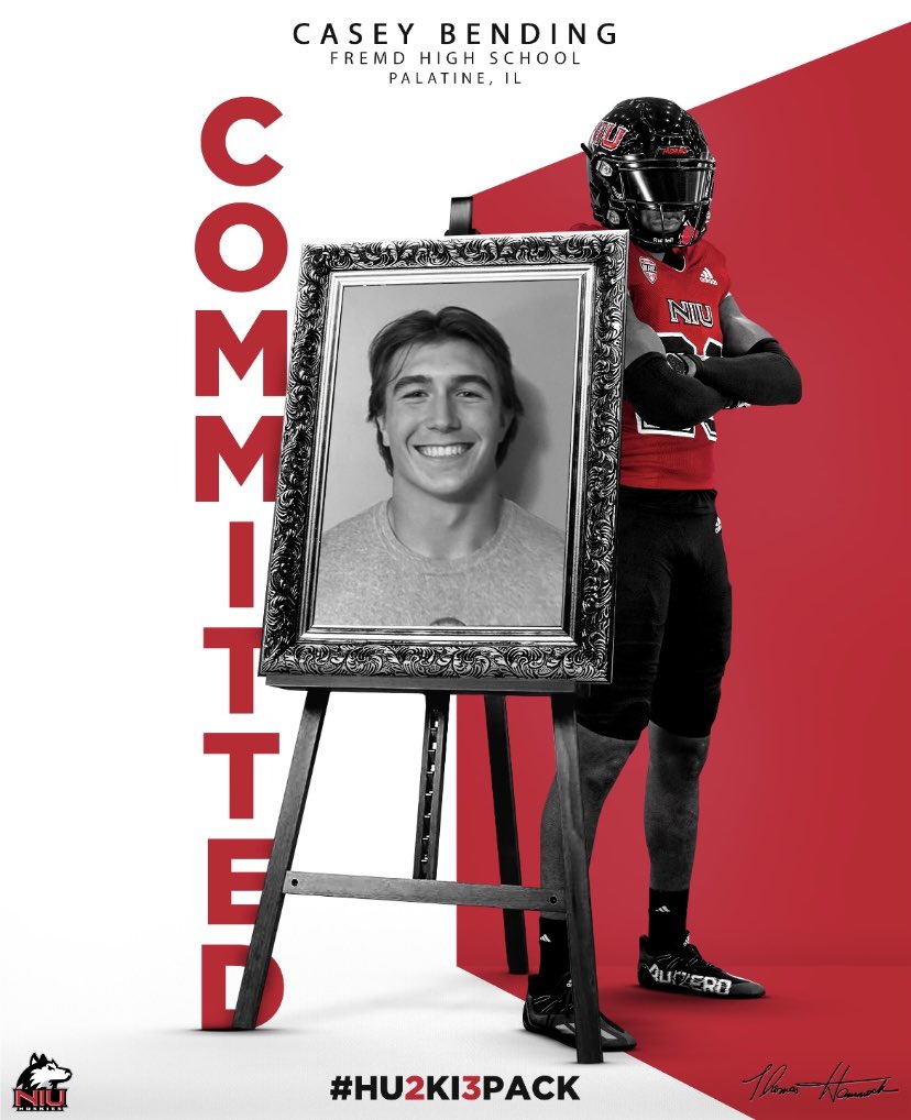 casey_bending's tweet photo. After a great phone call with @CoachMooreNIU @CoachGigli and @Coach_JO_ , I am excited to announce my offer and commitment to play football at Northern Illinois University! @NIU_Football @EFTfootball @JoshBostick8 @grid_irons @CoachBigPete @FremdAthletics @NIUCoachHammock https://t.co/O4Jg0lFtH3