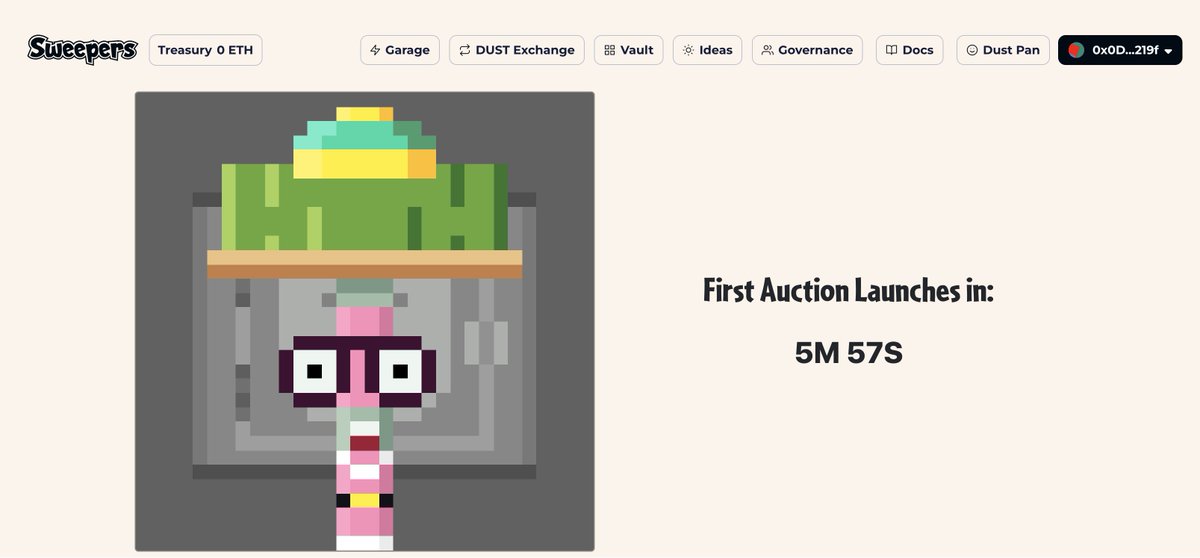 Sweepers #1 is about to be released in ten minutes.

Don't miss out on this historic moment

sweepersclub.com

#NFTMintAlert #NFTCommunity #NFT #NFTGiveaway