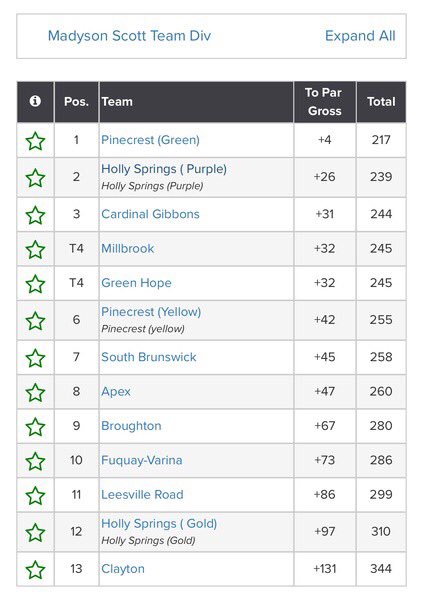 HSHSwomensgolf's tweet photo. @HSHSwomensgolf had a great day @pinehollowgolf with a SECOND PLACE finish by the Purple 💜 team against a strong field!! Congratulations to Carson P. on a career best score of +4 75! 🏌️‍♀️⛳️ @HSHawksAD https://t.co/Vno7503Kfl