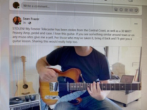 JimDolanSport's tweet image. Help please. My friend @seanfrazer has had his guitar stolen. 
He has a gig tomorrow night at the #BridgeHotel 
If you frequent music/second hand sites or shops can you keep an eye out please?