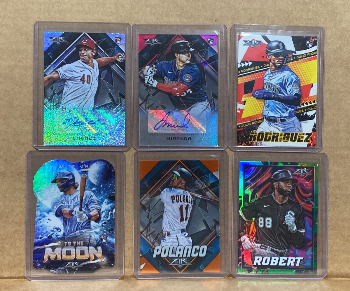 TheWat1734's tweet photo. When you pull a 1/1 itโs worth the almost month wait to receive your shipment! #FireisFire Miranda /25 LouBob /199 Polanco /299 @CardPurchaser https://t.co/YaAKHdoCXB