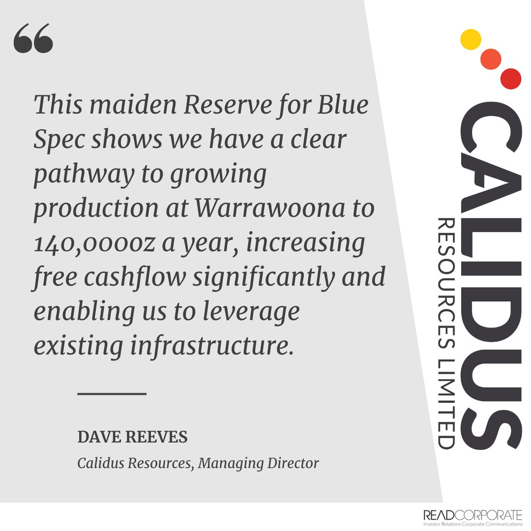 RR_Stars's tweet photo. #Calidus Resources announces maiden #BlueSpec Reserve underpins #expansion plan for #Warrawoona, with a #study contemplating a new parallel #processing route to increase #production over an initial 7-year period.
https://t.co/LoDzvLNL0i
#CAI #gold #MRE #investors #ASXNews https://t.co/9hFKBl6gQH