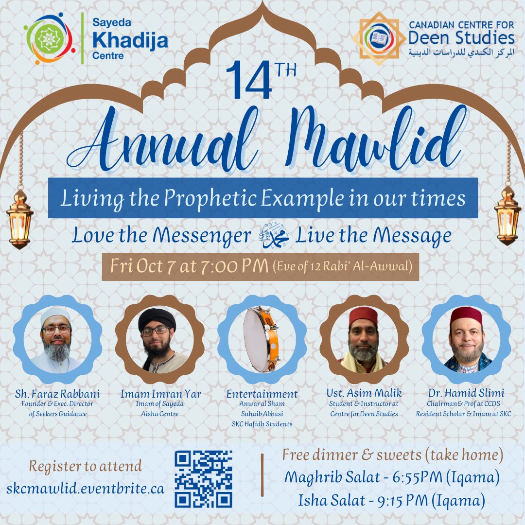 skcentre's tweet photo. Please join us on Oct 7 for our Annual #Mawlid program in commemoration of the birth, life &amp; legacy of our Beloved #ProphetMuhammad ﷺ 

Register at https://t.co/LiDs6YKiTC to attend. 

#LovetheMessenger ﷺ 
#LivetheMessage
#Light #Mercy #Peace #Blessings #rabiulawwal https://t.co/goTpPDjiqf