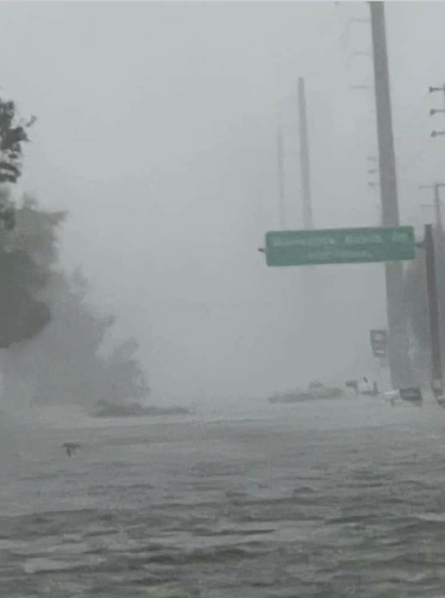 rloewe65's tweet photo. My wife's friend took this by her home in Englewood, Fl at SR 776 &amp; Manasota Beach Rd. close to where #HurricaneIan made landfall today. If you look close you can see water almost covering the mailboxes at the roadside. This is about a mile inland. #Ian https://t.co/C4ITHElyDJ