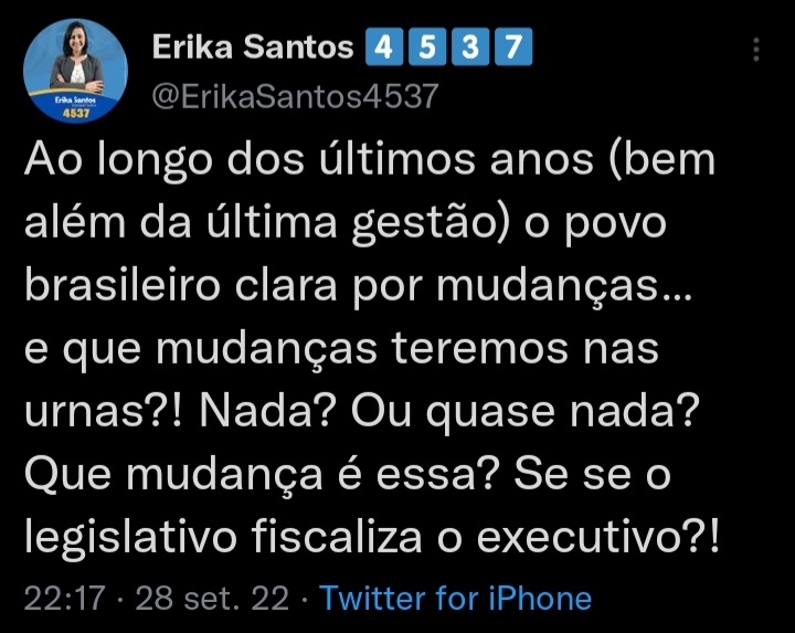 GuimaraRafa's tweet photo. Quem irá te representar no Congresso?
Escolho @ErikaSantos4537
Uma mulher que lutará pela igualdade salarial e por mais suporte para as mães empreendedoras como creches/escolas. 
#ErikaDeputadaFederal 4️⃣5️⃣3️⃣7️⃣
#Rodrigo45 
#Simone15 
@BrunoMa72106920 @freire_roberto @verdinasi https://t.co/I8VHh4U8rD