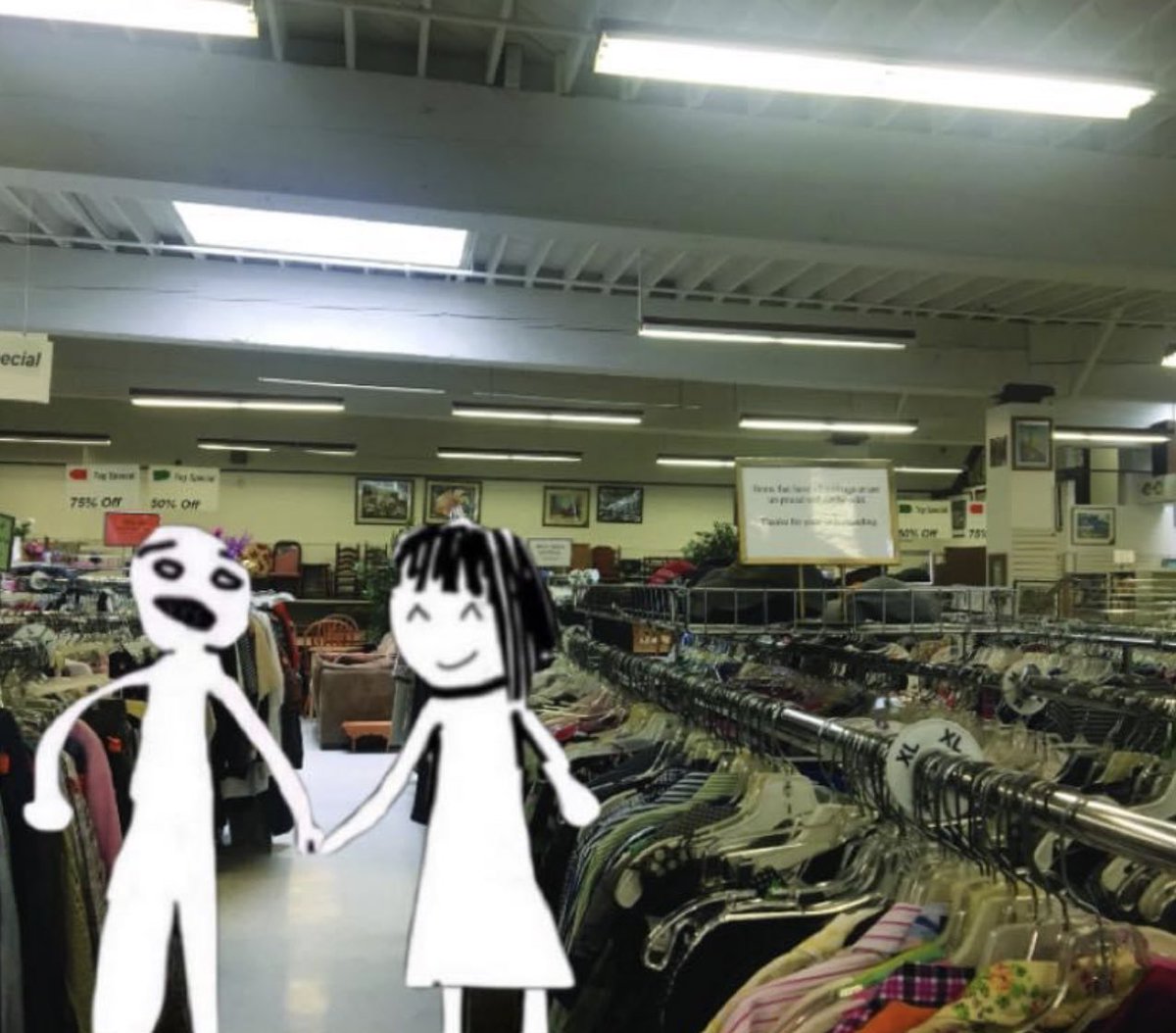 damn shawty let’s go thrift shopping