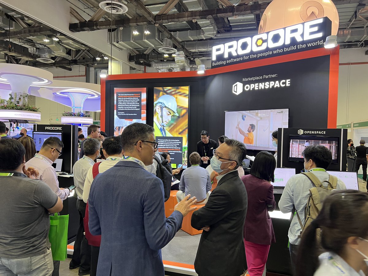 procoretech's tweet photo. A big thank you to all those who stopped by and supported the Procore booth at BEX Asia last 6 – 8 September in Singapore. Special shout out to our event partner @openspaceai and those who attended the Green View seminar on Integrated Platform. #ProcoreAPAC https://t.co/5y5NGf3W0p
