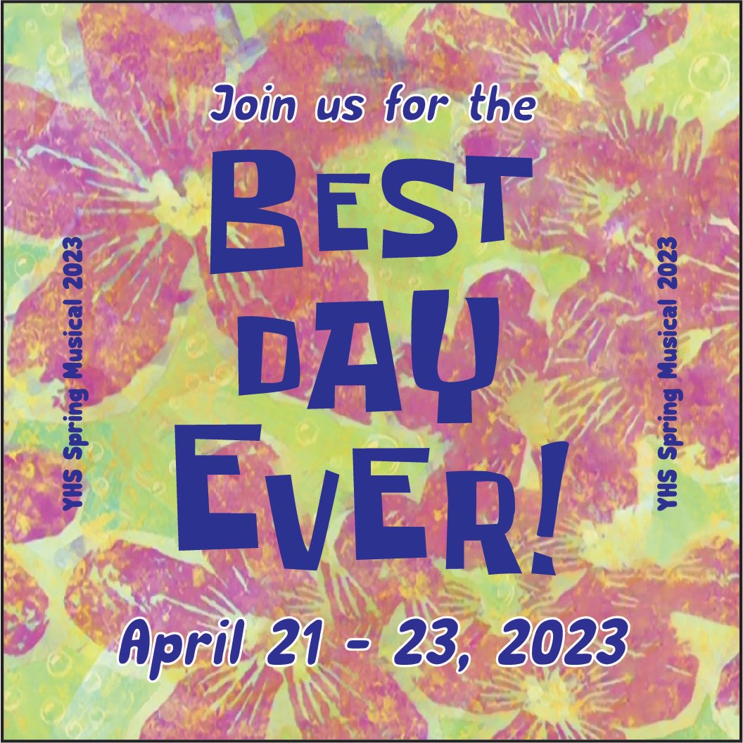 Nika Morton (@mrsmorton_music) on Twitter photo The secret’s out! YHS’s spring musical is The SpongeBob Musical and we CAN’T WAIT! Join us for the best day ever, April 21-23, 2023! <a href="/115yhs/">Yorkville High School</a> The secret’s out! YHS’s spring musical is The SpongeBob Musical and we CAN’T WAIT! Join us for the best day ever, April 21-23, 2023! <a href="/115yhs/">Yorkville High School</a>