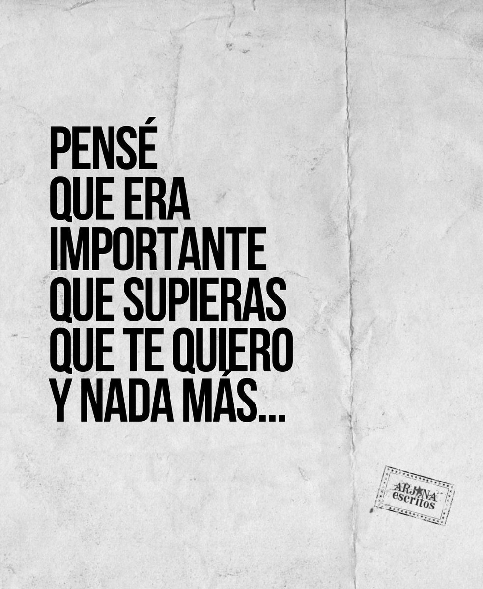 ArjonaEscritos's tweet photo. Pensé que era importante que supieras que te quiero y nada más... @Ricardo_Arjona ⋆ ᴛᴇ ϙᴜɪᴇʀᴏ 🎙༄✮⋆ https://t.co/5ctHiEwLV2