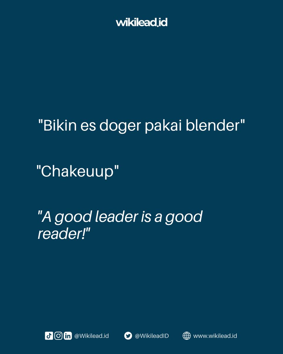 WikileadID's tweet photo. [RUANG BERSUA #1]

Kenapa ya Pemimpin itu erat kaitannya dengan Literasi? 🤔

Halo teman-teman Pemimpin!
Yup nantinya di acara Webinar kali ini kita akan membahas hal terkait Kepemimpinan dan Literasi, sesuai tema kita kali ini "A Good Leader Is A Good Reader" https://t.co/bUXl4GJgGh