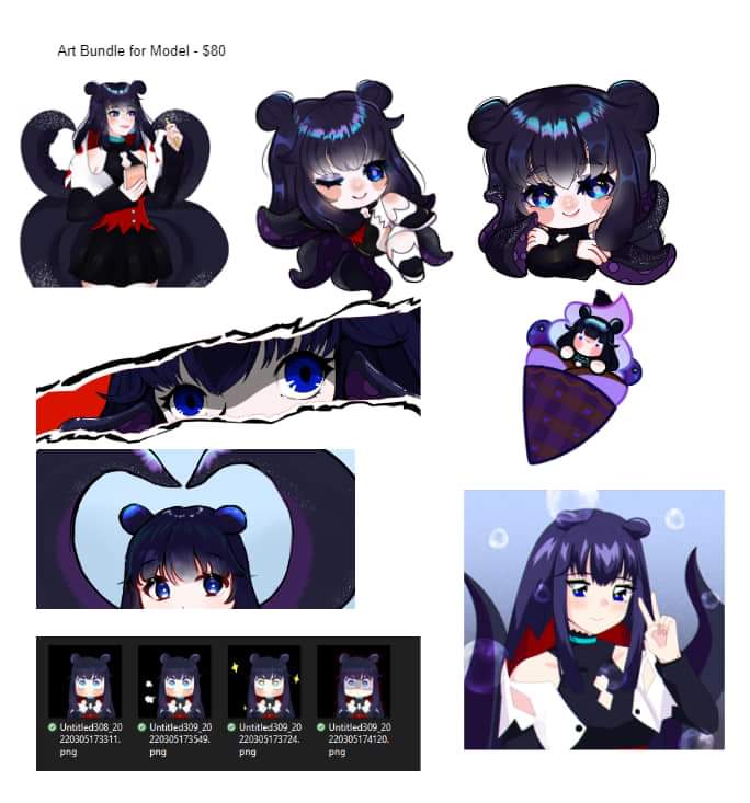 SoupyMonti's tweet photo. Lowering the price even further to 350!!

Bundle that needs to go asap.
I redesigned and would love if all this beautiful art and the model went to a good home.
Fully rigged model and a few things I forgot to include as well for free.

#VtubersEN #VtubersUprising #vtuberadopt https://t.co/syjJTMPrm3