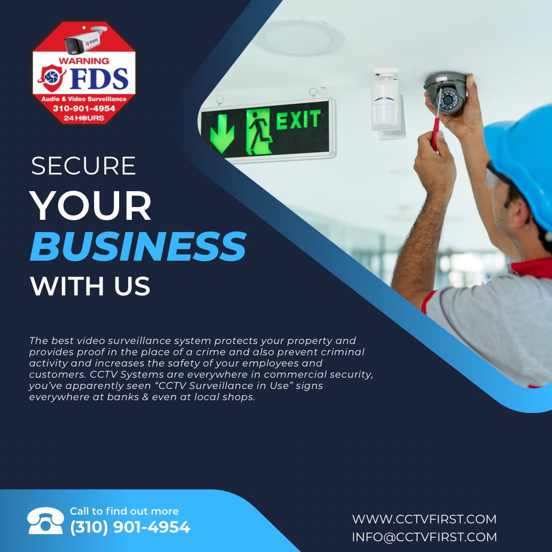 cctv1st's tweet photo. Secure Your Business With Us.

Call Us Now For Free Estimate!
(310) 901-4954

Visit Our Website https://t.co/NXAfOFnqU1

#losangelessecuritycameras #businesssecuritycameras #homesecuritycamera #losangeles #orangecounty #surveillancesystems https://t.co/UQ8vy7rVCc